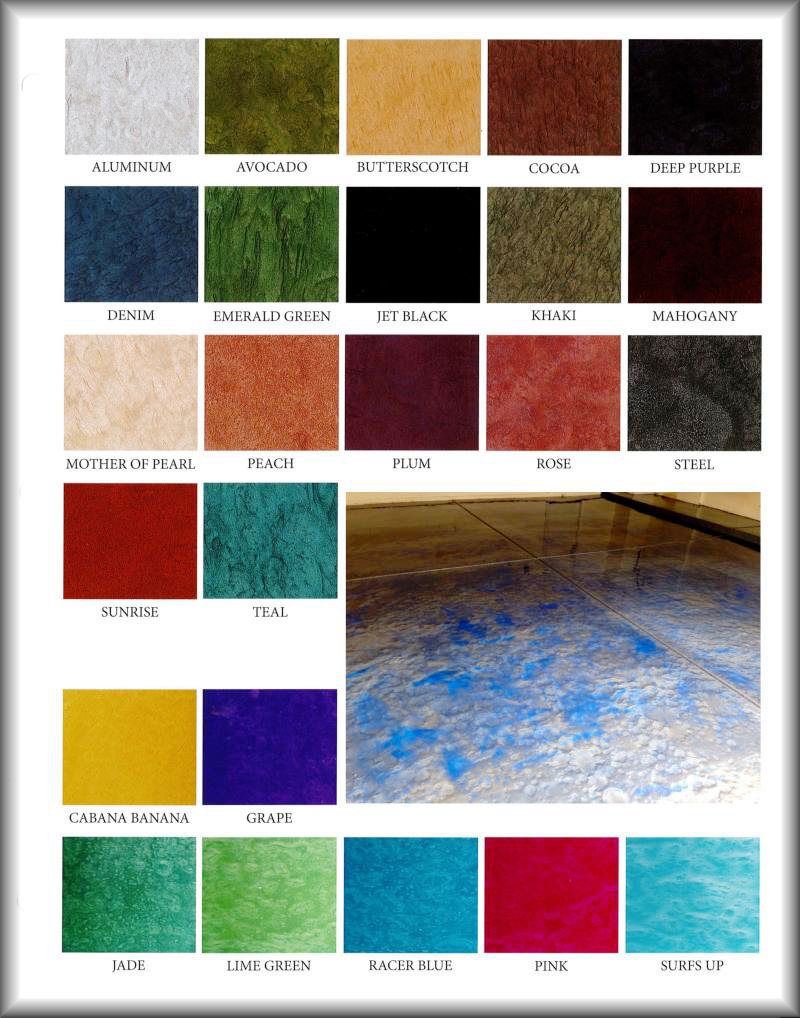 Epoxy Colour Charts